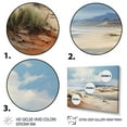 thumbnail image 3 of Designart "Coastal Dunes Coastal Sand art painting V" Landscapes Floater Framed Wall Art Living Room, 3 of 7