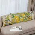 thumbnail image 3 of SZTXJ Autumn Cushion Covers 18" x 18" Set of 4 Outdoor Decor Pillow Case Autumn Lemon Gnome Linen Cushion Cover for Thanksgiving Day, Sofa and Home De, 3 of 5