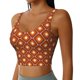 thumbnail image 2 of Fotbe 60s and 70s Aesthetic Sujetador Deportivo Largo sin Aros para Mujer con Almohadillas y Soporte Medio, Transpirable y Absorbente, Camiseta Tipo Chaleco o Tank Top-Large, 2 of 8