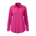 thumbnail image 7 of ThriftyPlait Button Up Shirt For Women Casual Cotton Textured Long Sleeve Tunic Tops Trendy Loose Fit Comfy Vacation Daily Wear Tops, 7 of 7