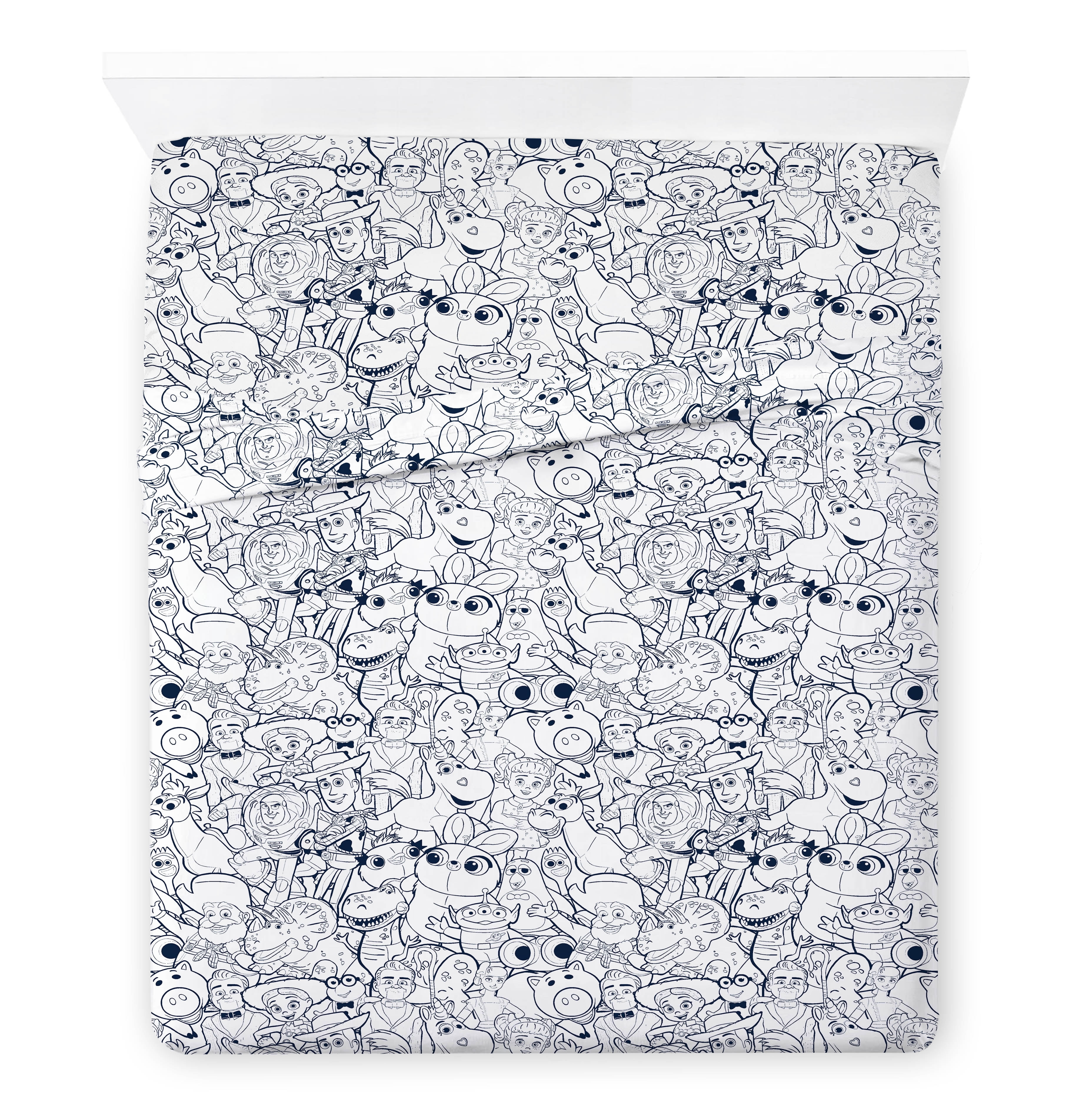 Toy Story You've Got a Friend 4-Piece Full Sheet Set, Polyester, White, Disney