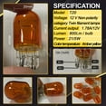 thumbnail image 4 of Ruiandsion T20 7440 7443 Halogen Replacement Bulb, 800LM 2500K Amber Yellow Light 12V W21/5W Non-Polarity for Brake Tail Turn Signal Lights,pack-10, 4 of 6