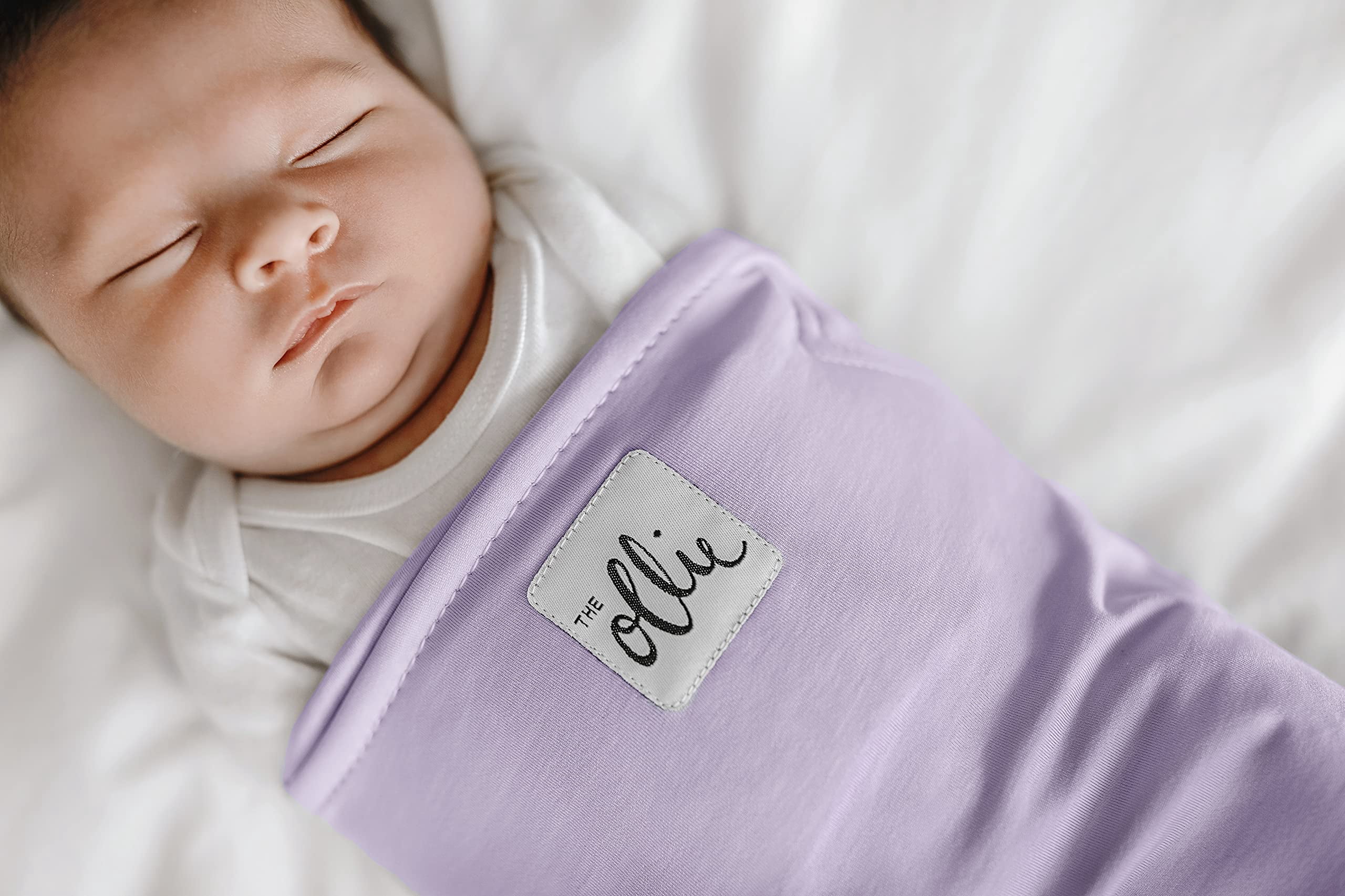 The Ollie Swaddle -- Helps to Reduce The Moro (Startle) Reflex -- Made from a Custom Designed Moisture-Wicking Material (Lavender)