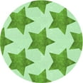 thumbnail image 1 of Ahgly Tapis Rond Lavable en Machine Intérieur Transitionnel Vert Clair, 3 Pieds Rond, 1 of 7