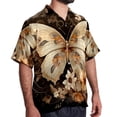 thumbnail image 2 of Butterfly Fission Diagram Men's Short Sleeve Button Down Poplin Hawaiian Shirt for Summer Beach, Casual Printed Unisex Style, 2 of 6