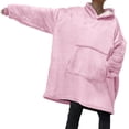 thumbnail image 4 of Sherpa Hood manta usable para adultos, súper suave, cómoda, cálida, felpa con mangas, manta de TV, bata envolvente, Sudadera con capucha, manta cálida de invierno, 4 of 4