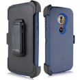 thumbnail image 1 of for 5.7" Motorola G6 Play Belt Clip Holster Kickstands Hybrid Shock Armor Bumper Phone Case Navyblue, 1 of 4