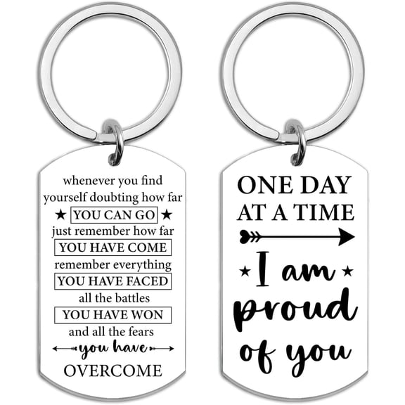 Proud Of You Keychain Gift Sobriety Gifts for Men Women Sober Gifts for Men Women Recovery AA NA Gift for Him Sobriety Keychain for Addiction Recovery