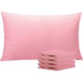 thumbnail image 1 of NTBAY Juego de 4 fundas de almohada Queen 100% microfibra cepillada de 1800 hilos, súper suaves y acogedoras, resistentes a las arrugas, la decoloración y las manchas con cierre de sobre, fundas de al, 1 of 4