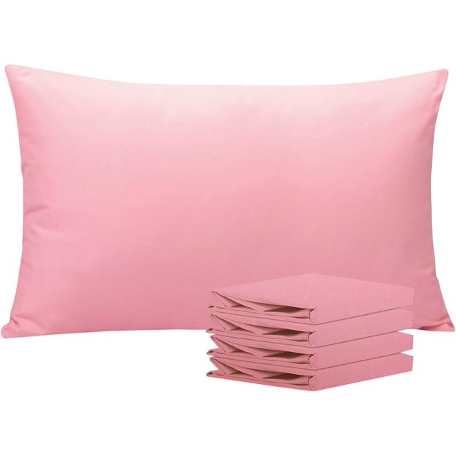 NTBAY Juego de 4 fundas de almohada Queen 100% microfibra cepillada de 1800 hilos, súper suaves y acogedoras, resistentes a las arrugas, la decoloración y las manchas con cierre de sobre, fundas de al