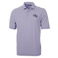 thumbnail image 2 of Men's Cutter & Buck Purple Stephen F Austin Lumberjacks Big & Tall Team Logo Virtue Eco Pique Stripe Recycled Polo, 2 of 3