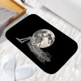 thumbnail image 2 of 1pc Skeleton by the Moon Absorbent Non-Slip Bathroom Thickened Flannel Rug Decor,Soft,Quick Drying,Suitable For Indoor/outdoor Use,Bathrooms,Bedrooms,Kitchens,Terrace,Laundry Rooms,16"x24", 2 of 9