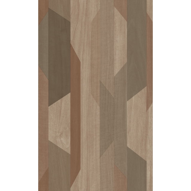Papier Peint Géométrique Rétro Marron R8385