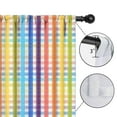 thumbnail image 4 of Blackout Kids Curtains,Colorful Striped Checkered Pattern Childrens Insulated Curtains Set Of 2,Bedroom Essentials,Toddler Room Decor 42"x63", 4 of 5