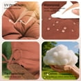 thumbnail image 2 of Outdoor Bench Cushion Matalde Swing Chair Cushion Waterproof Sun-Resistant with 8 Nonslip Ties, Deep Coffee 120cm*100cm, 2 of 7