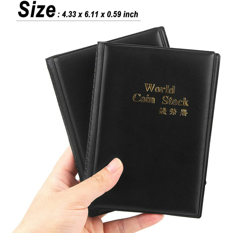 60 Pockets Coins Album Collection Book Mini Penny Coin Storage Album Book Collecting  Coin Holders for