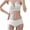 White, variant on Bigersell Womens Strapless Bra Set Front Closure Strapless Bra and Panty Sets Padded Push up Bra Bandeau Tube Bra Wireless Seamless Comfort Soft Bra S15-1515