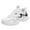 Pink, variant on Dsscvnef Women's Sneakers Thick Soled Casual Leather Dad Shoes Comfortable Lightweight Fashionable Walking Footwear