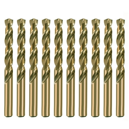 

Max-Craft HSS Cobalt Drill Bit Set M35 Co Jobber Twist 10Pcs 19/64 inch