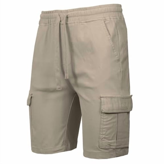 Galaxy by Harvic Men’s Stretch Pull-On Cargo Shorts – Elastic Waist, Drawstring