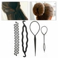 thumbnail image 1 of Hair Care 4 Pcs Hair Braid Topsy Tail Clips Styling Sticks For Creating Quick And Easy Buns Updos And More; Perfect For All Hair Types And Occasions, Hair Care for Women, 1 of 7