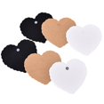 thumbnail image 3 of 100pcs Kraft Paper Heart-shaped Small Label,brown, 3 of 4