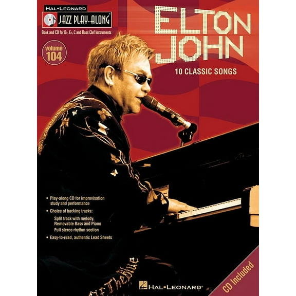 Hal Leonard Jazz Play-Along Elton John: 10 Classic Songs, Book 104, (Paperback)