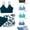 tankini with skirt for girls-Dark Green, variant on RTKFRFLM Girls 3-Piece Swimsuit Set Solid Color Ruffle Tankini Bikini Bathing Suit with Cute Swim Skirt Underwear Swimwear for
