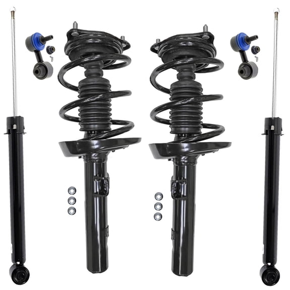 Detroit Axle - 6pc Struts Shocks Kit for 2016-2021 Honda Civic, 2019-2022 Insight, 2 Front Struts with Coil Spring 2 Rear Shock Absorbers 2 Rear Sway Bars Suspension Kit