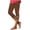 Brown, variant on Pedal Pushers for Women Capri Leggings Dressy Casual Elastic Waist Knee Length Capris Trendy Summer Yoga Capri Pants with Pockets Black XL