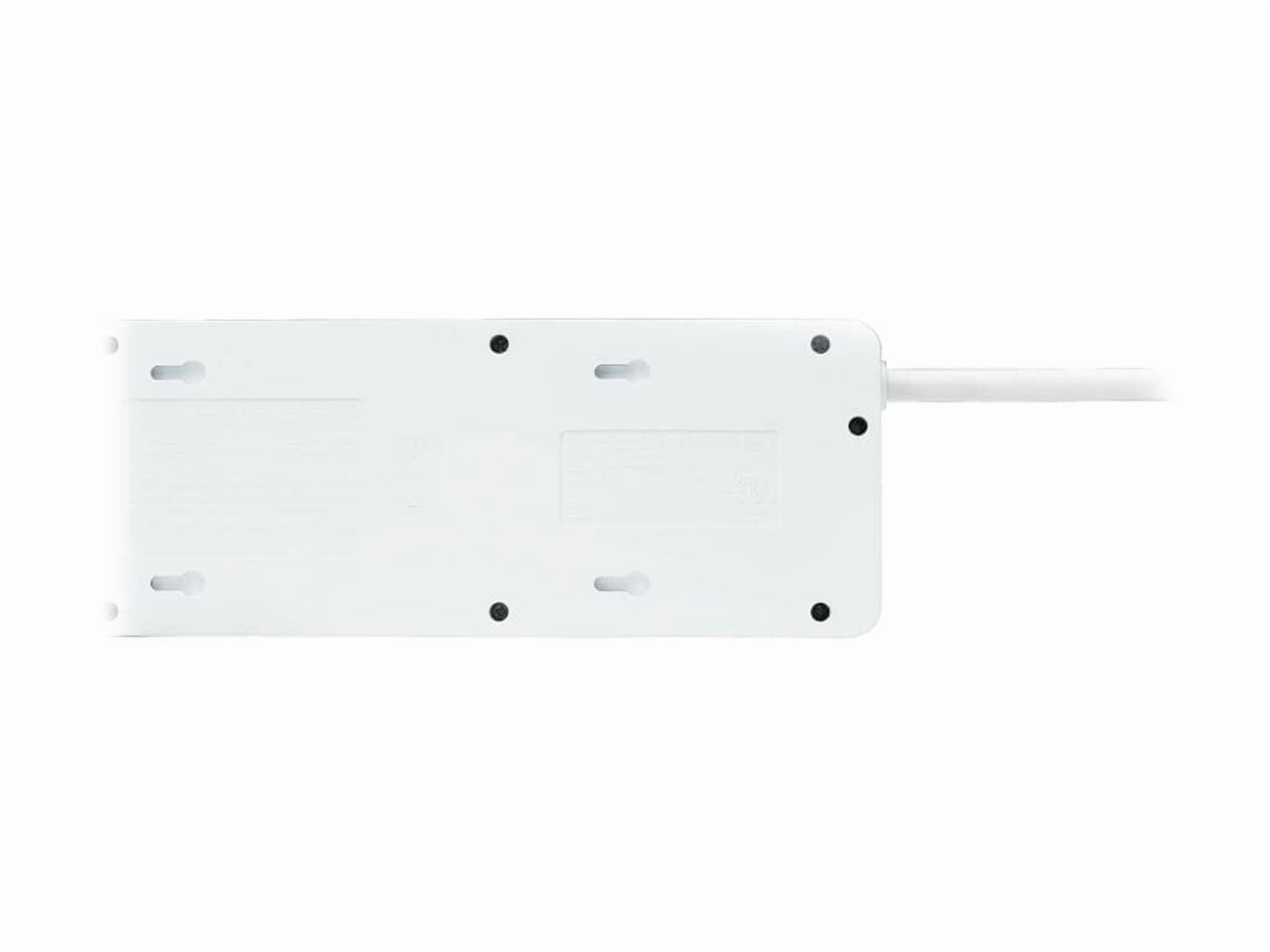 Tripp Lite 15ft 6-Outlet 4 USB Surge Protector Power Strip White TLP64USBRA15