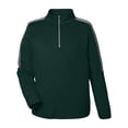 thumbnail image 4 of CORE365 CE404 Men's Market Snag Protect Mesh Colorblock Quarter-Zip Pullover-FOREST/ CARBON-3XL, 4 of 6