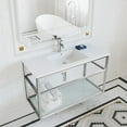 thumbnail image 6 of Swiss Madison Pierre 36" Open Shelf Chrome Frame Wall-Mounted Bathroom Vanity with Sink Top, 6 of 12