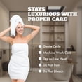 thumbnail image 2 of White Classic Wealuxe White Bath Towels Set of 4 - 27 x 54 Inch, 100% Ring Spun Cotton 650GSM, Extra Absorbent, Soft Towels for Bathroom, Shower, Hotel, Gym, Spa, 2 of 7