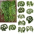 thumbnail image 1 of IDEANATEGRATE 12Ud Planta Colgante Artificial Con Hojas Verde Sandía Para Decorar Bodas, Oficina Y, 1 of 3
