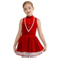 thumbnail image 2 of TiaoBug Christmas Gingerbread Costume for Kids Girls Cookie Role Play Velvet Tutu Dress Dancewear Red 14, 2 of 7