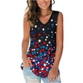 thumbnail image 2 of CHGBMOK Womens American Flag Tank Tops 4th of July Camo Tee Summer Loose Sleeveless Patriotic T Shirts USA Star Striped Tops Plus Size, 2 of 6