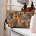 thumbnail image 5 of Makeup Bag - Fox tiger Pattern Cosmetic Bag Portable Travel Toiletry Bag for Women Small Make Up Organizer Bag Zipper Pouch Travel Essentials, 5 of 8