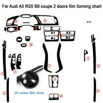 Carbon Fiber For Audi A5 RS5 B8 Coupe 2008-2016 Car Film Interior Sticker Center Console Gear Dashboard Air Door Handle Lift Panel