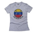 thumbnail image 1 of Venezuela Baseball Classic - World Vintage with Flag Women's Cotton Grey T-Shirt, 1 of 2