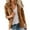 Brown, variant on Bellella Women Coat Solid Color Military Jacket Long Sleeve Outwear Casual Lapel Utility Jackets Outdoor Khaki M