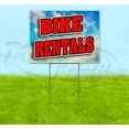 thumbnail image 1 of Bicycle Rental (18" x 24") Yard Sign, Includes Metal Step Stake, 1 of 6