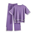 thumbnail image 2 of Wancir Sweater Sets Women 2 Piece Lounge Sets Short Sleeve Knit Pullover Tops Wide Leg Pants, 2 of 5