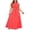 Pink, variant on Women’S Plus Size Summer Two-Piece Outfit, Twist Tie Front Crop Top With High Waist Flared Maxi Skirt, Soft Stretchy Polyester Fabric, 2pcs, Sizes XL XXL XXXL XXXXL XXXXXL
