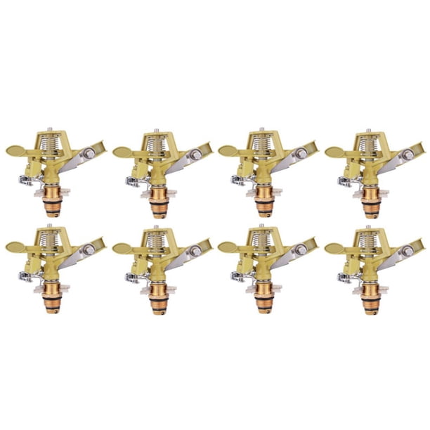 Cabezal de Rociadores de de Servicio Pesado de 8 Piezas de 1/2 Pulgada, para Regar Jardines Grandes, Aspersores de Extremo de Manguera, Herramientas de Riego
