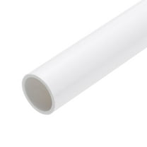 Rigid Round Pipe 22.2mm ID 25mm OD 9" Length White High Impact for Water Pipe, Crafts, Cable Sleeves