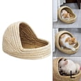thumbnail image 3 of Cama tejida de , casas de hechas a mano de paja natural Largo 34x23x18cm Yuyangstore Nido de conejo, 3 of 6