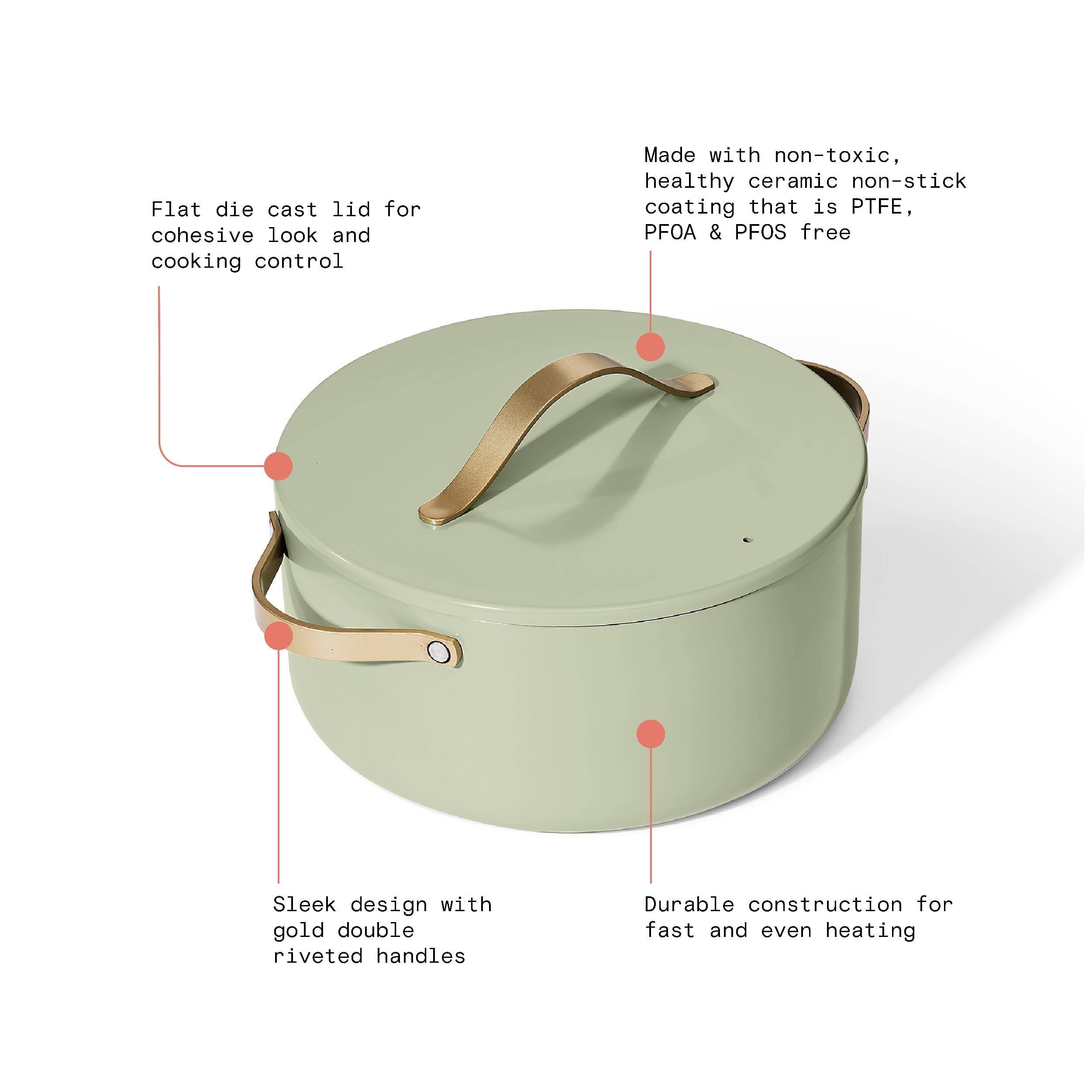 STP Goods 4.8-qt Mint Breeze Enamel on Steel Pot - Green