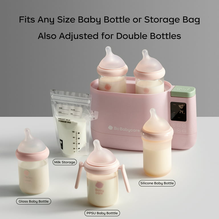 BC Babycare Fast Baby Bottle Warmer, Smart Temperature Control Breastmilk Warmer,Pink Color