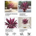 thumbnail image 4 of 2026 New Large Realistic Artificial Boston Fern & Dragon's Tree Plants, UV Resistant Outdoor Set of 2 for Garden Patio Balcony Decor, 4 of 8